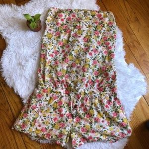 Fish bone floral style romper